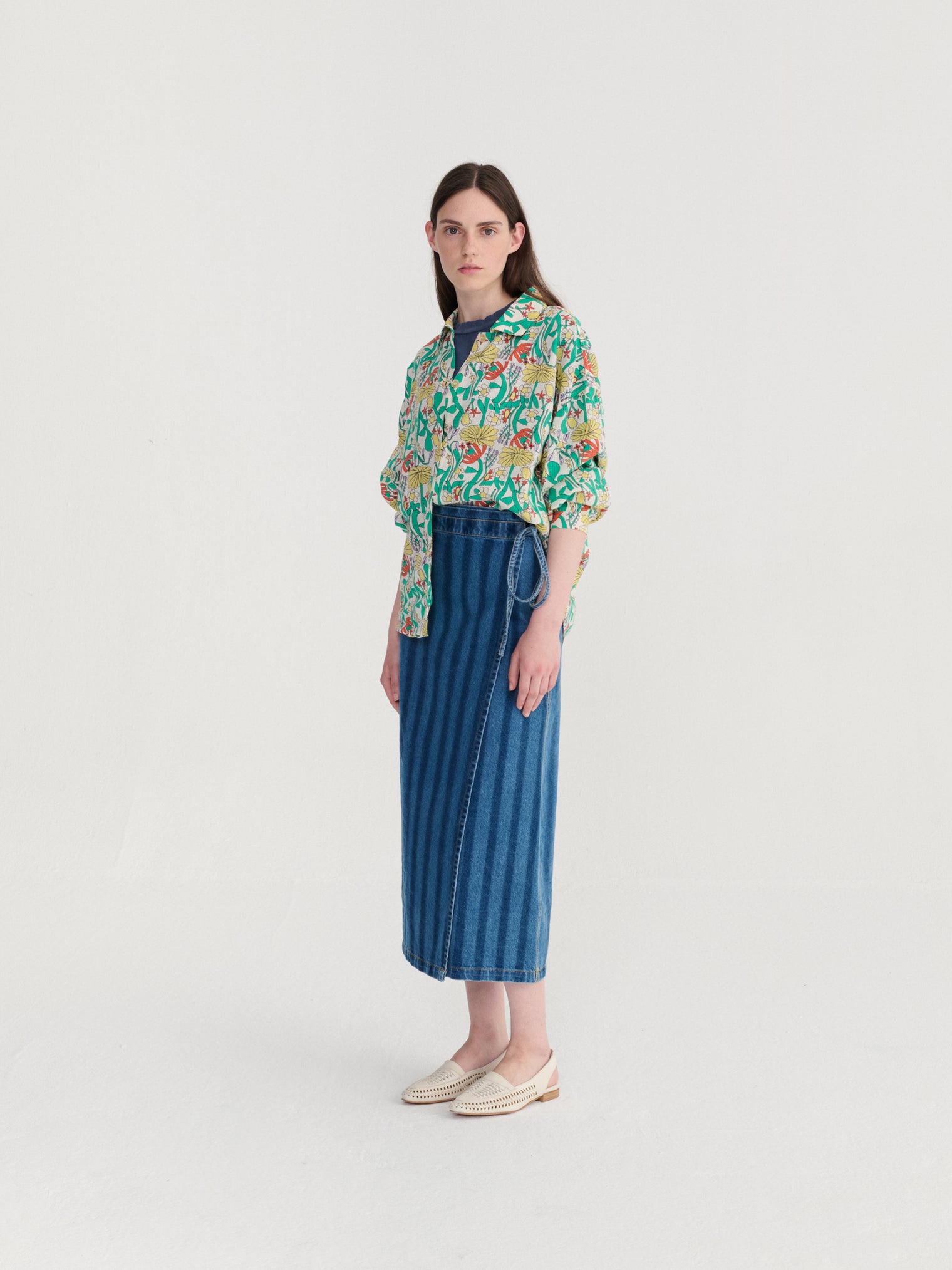 Color Herbalist Pattern Collar Shirt Women's Tops Bobo Choses