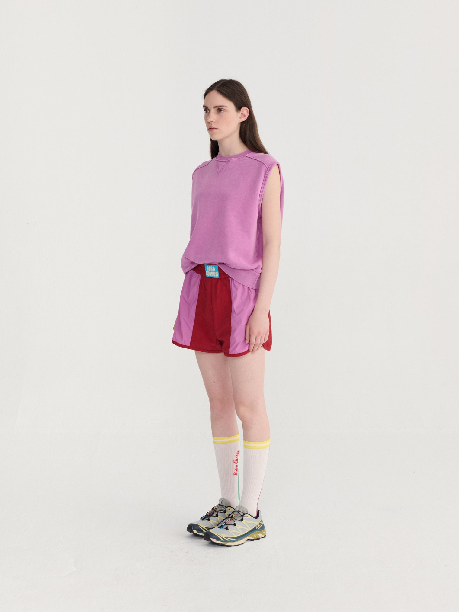 Color Block Sporty Shorts Women's Bottoms Bobo Choses