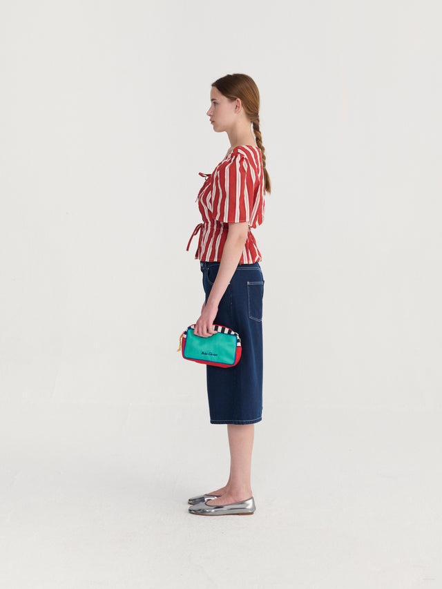 Striped Peplum Top Women's Tops Bobo Choses