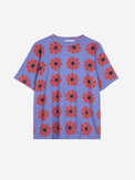 Flower Pattern Fitted Purple Tee Women's Tops Bobo Choses