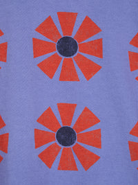 Flower Pattern Fitted Purple Tee Women's Tops Bobo Choses