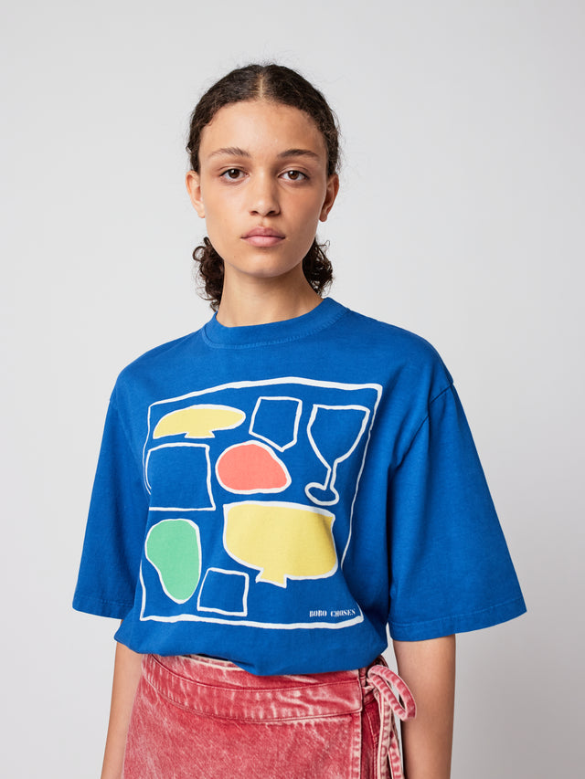 After Seven Boxy Tee Blue Women's Tops Bobo Choses