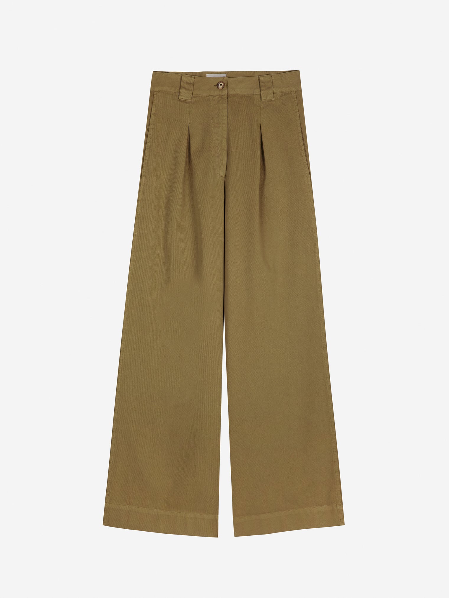 Pleated Wide-leg Khaki Women's Bottoms Bobo Choses