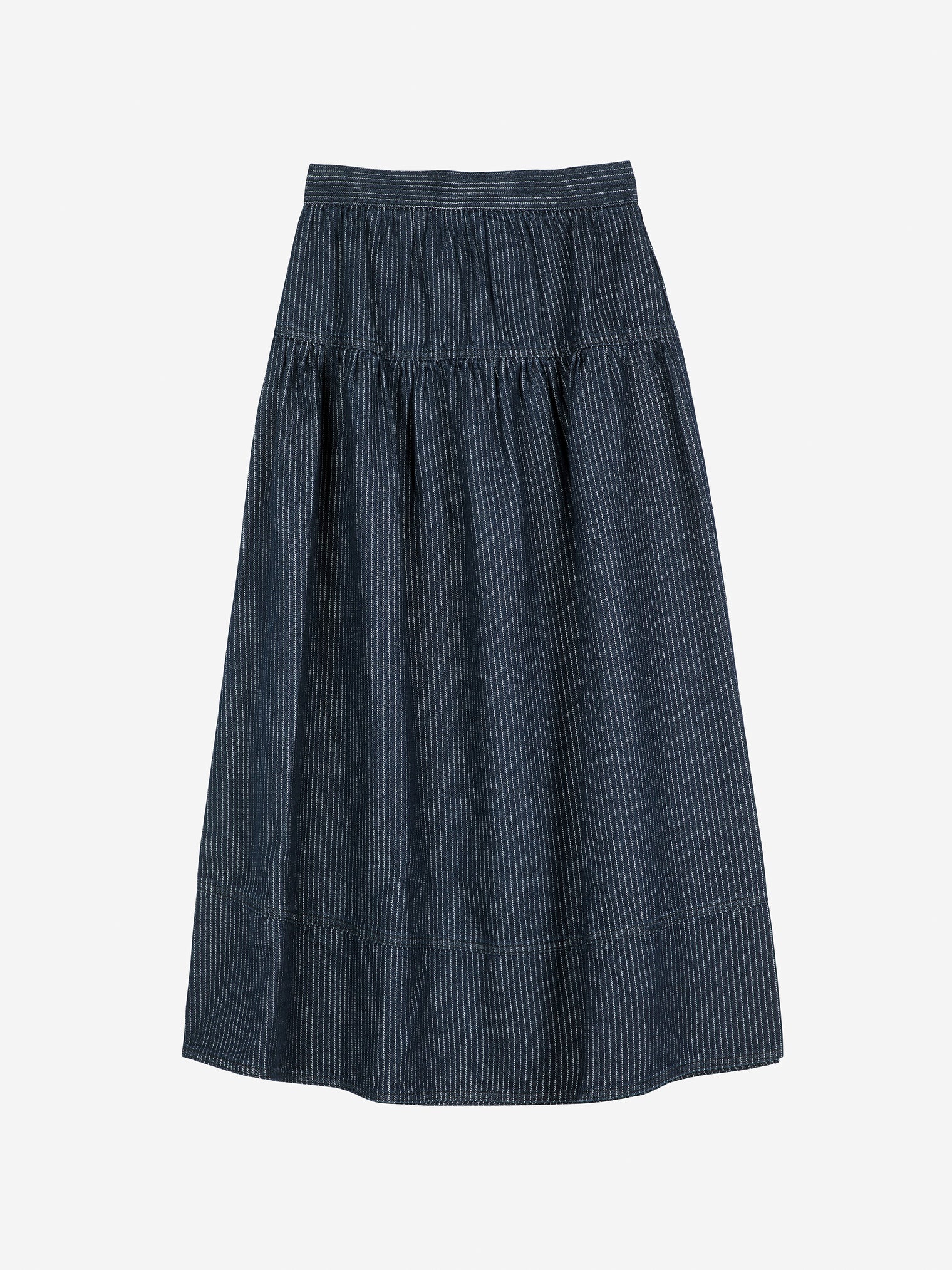 Evase Skirt Pinstripe Soft Denim Women's Bottoms Skirt Bobo Choses