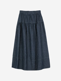Evase Skirt Pinstripe Soft Denim Women's Bottoms Skirt Bobo Choses