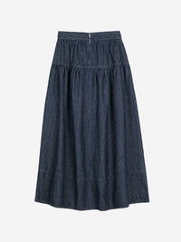 Evase Skirt Pinstripe Soft Denim Women's Bottoms Skirt Bobo Choses