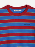 Striped Cropped T-shirt Blue Women's Tops Bobo Choses