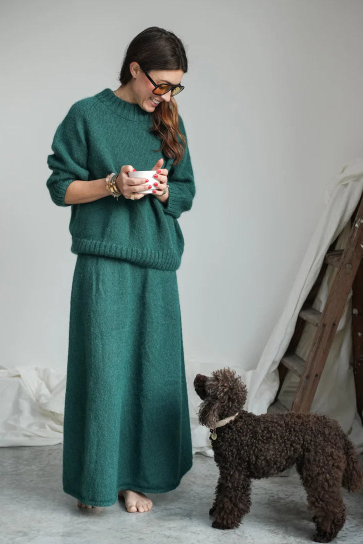 Rosalia Knitted Skirt Pine Women's Bottoms Skirt Beaumont Organic