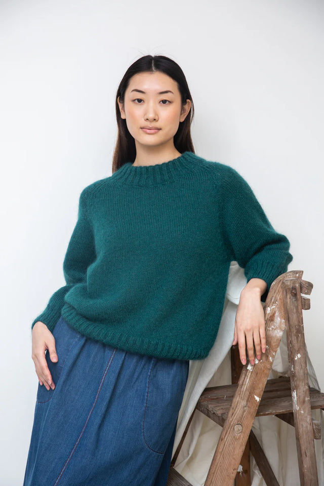 Solstice Knitted Jumper Pine Women's Tops Beaumont Organic