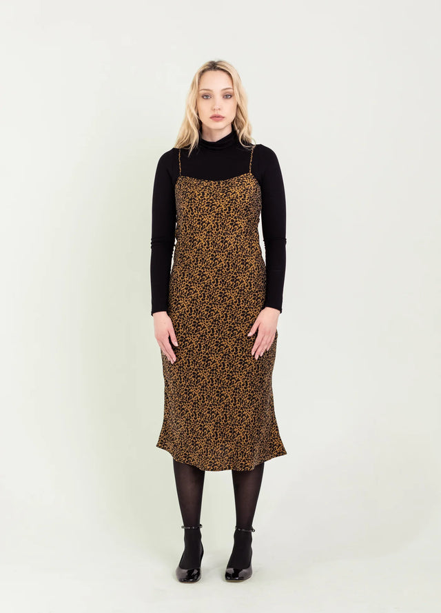 Aurora Slip Dress Gold Juno Women's Dresses Bel Kazan