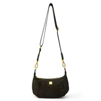 Mini Moon Black Suede Gifts + Accessories Bags Think Royln