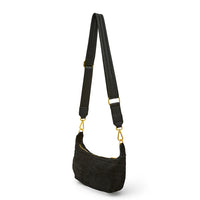 Mini Moon Black Suede Gifts + Accessories Bags Think Royln