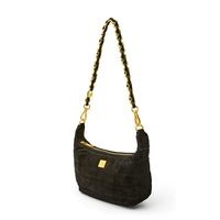 Mini Moon Black Suede Gifts + Accessories Bags Think Royln