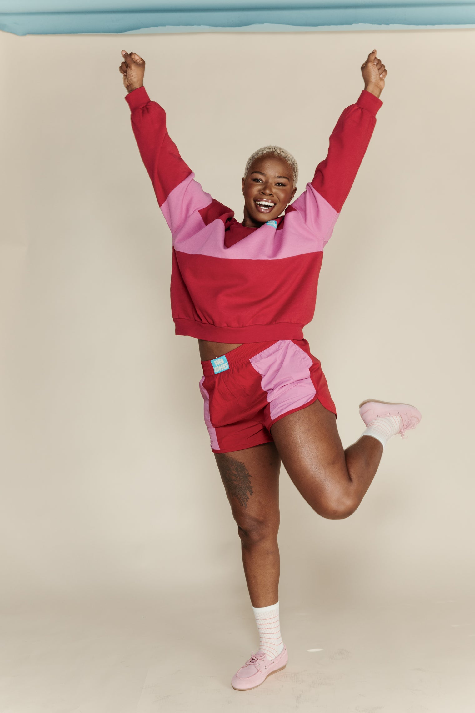 Color Block Sporty Shorts Women's Bottoms Bobo Choses