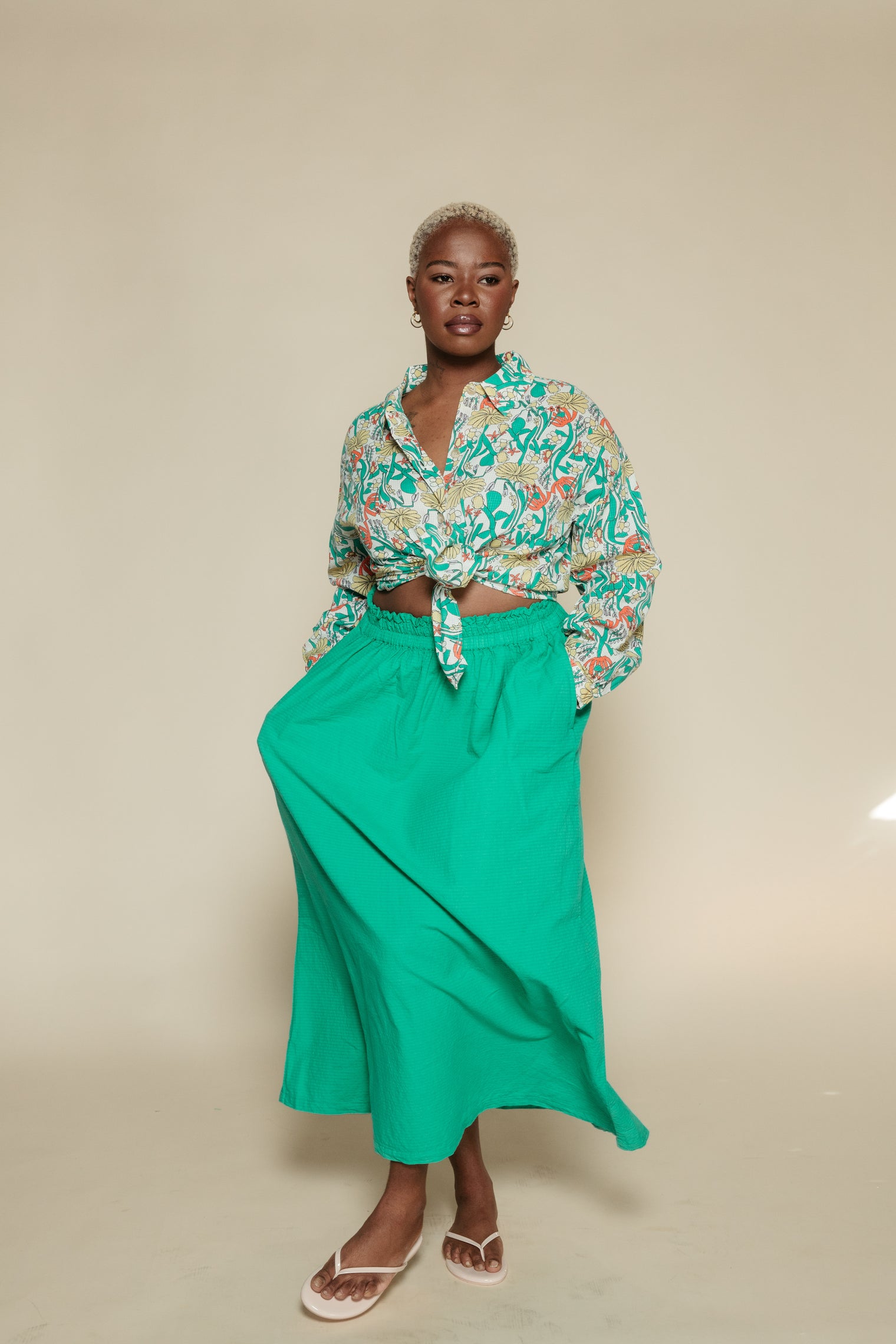 Recycled Cotton Evasé Skirt Women's Bottoms Skirt Bobo Choses