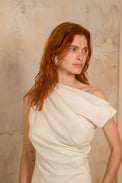 Drape Top Ecru Women's Tops Cossac