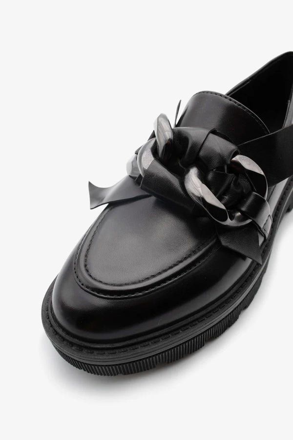 Dalia Delice Black Women's Shoes Loafers Regarde Le Ciel    