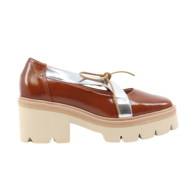Little Bow Lugg Brown Women's Shoes Platforms All Black