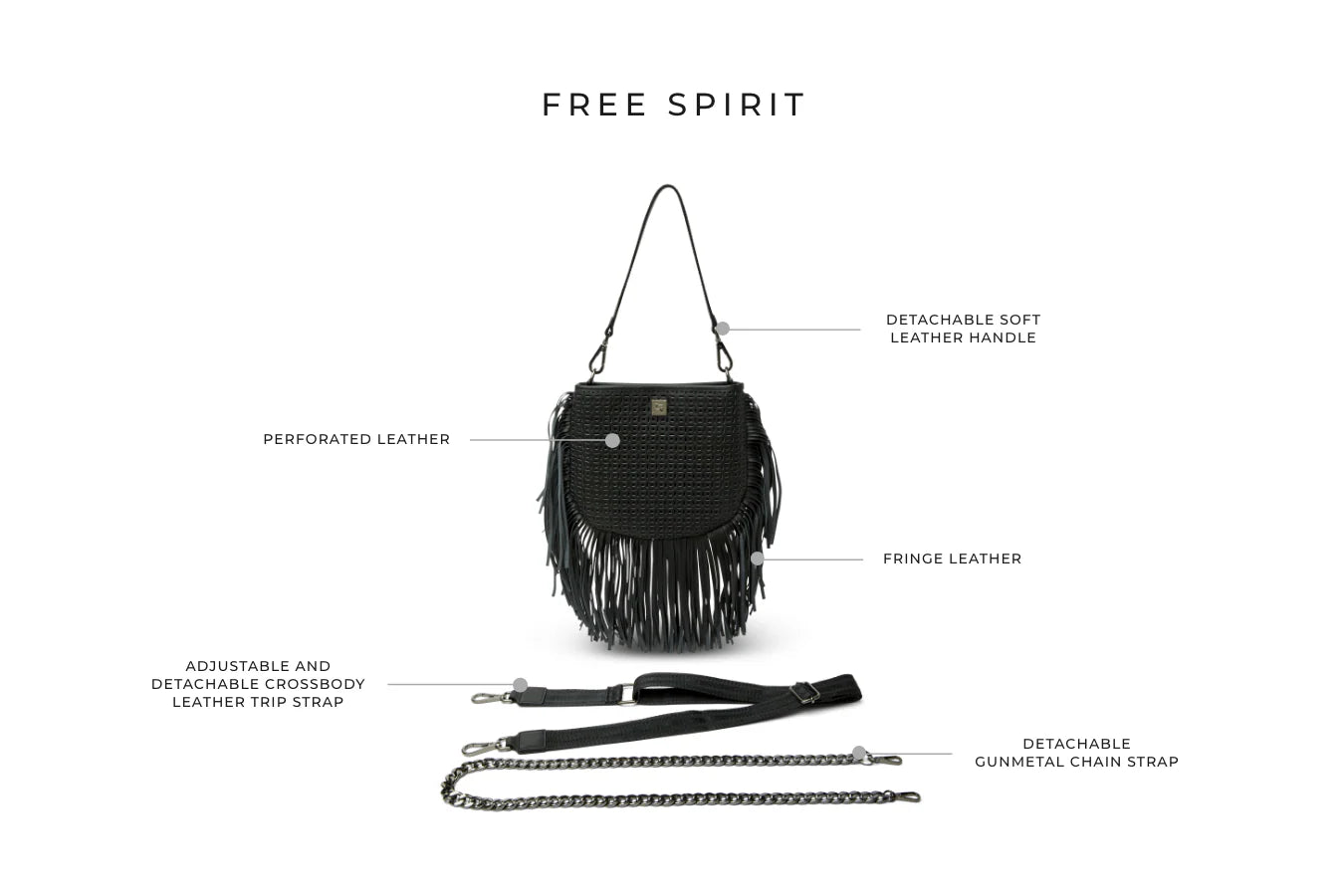 Free Spirit Fringe Saddle Bag Terracotta Gifts + Accessories Bags Think Royln