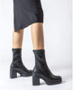 Women's block heel ankle boot CAMELUS STRETCH BLACK by Wonders