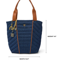 High Note Tote Dark Denim Gifts + Accessories Bags Think Royln