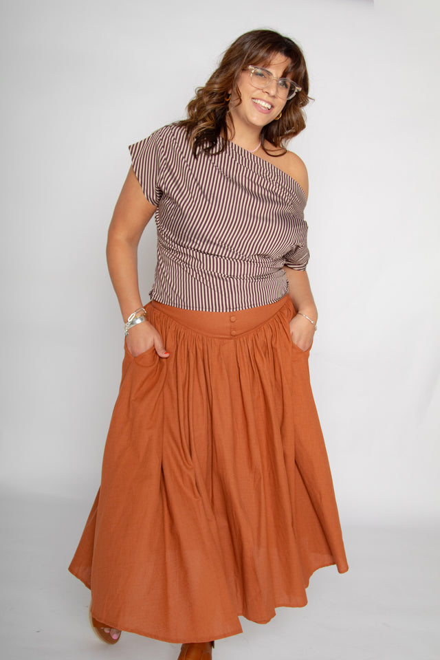 Dani Skirt Copper Women's Bottoms Skirt Oh Seven Days