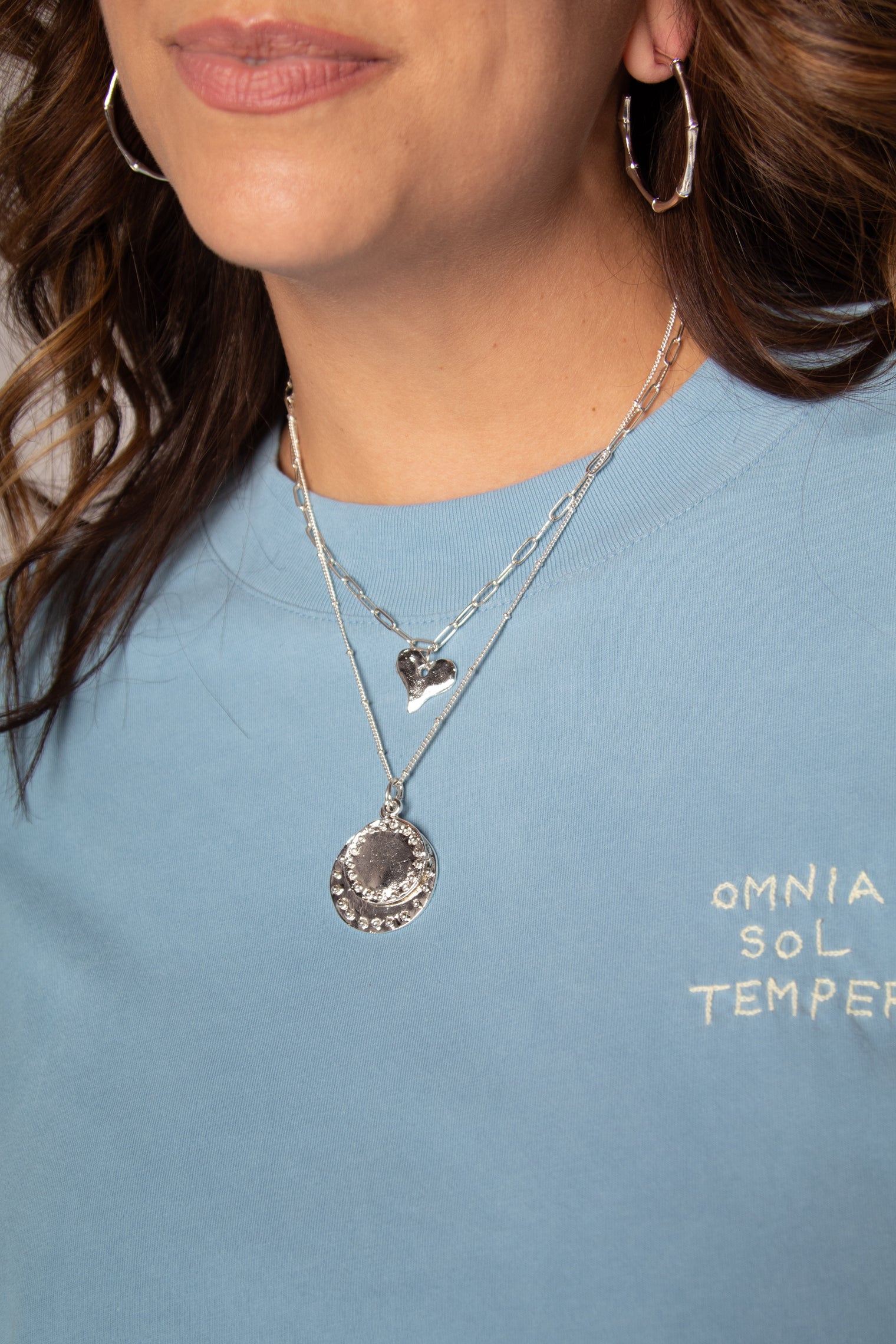 Silver Paperclip Heart Necklace