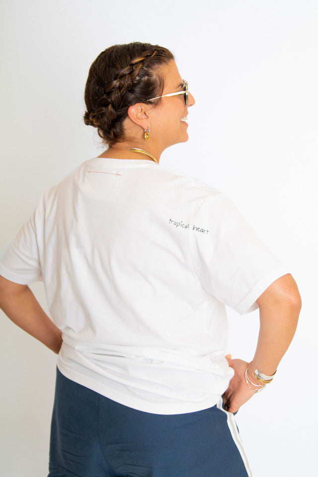 Madre Tee White Women's Tops Cats With a Heart