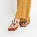 Sadie Fringe Gold Metallic Women's Sandals Free People