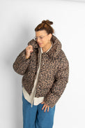 Animal Print Short Jacket Women's Outerwear The Tiny Big Sister