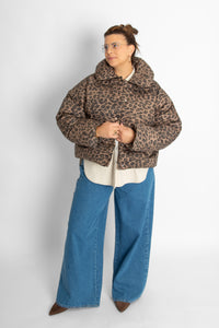 Animal Print Short Jacket Women's Outerwear The Tiny Big Sister
