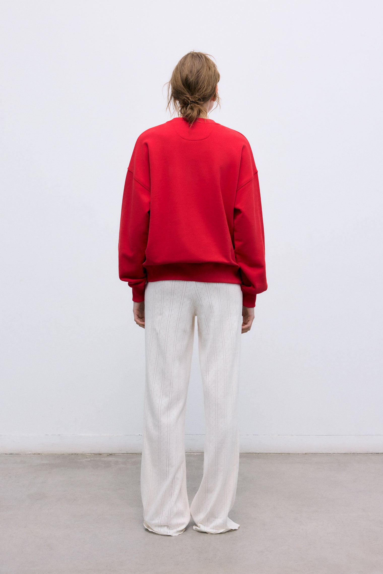 TNS Logo Woman Sweatshirt Tulip Red Women's Tops The New Society