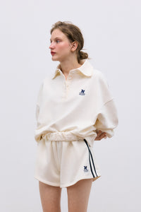 TNS Logo Woman Short Ecru Women's Bottoms The New Society