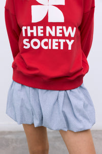 TNS Logo Woman Sweatshirt Tulip Red Women's Tops The New Society