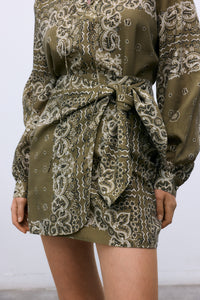 Waterlily Woman Skirt Bandana Print Women's Bottoms Skirt The New Society