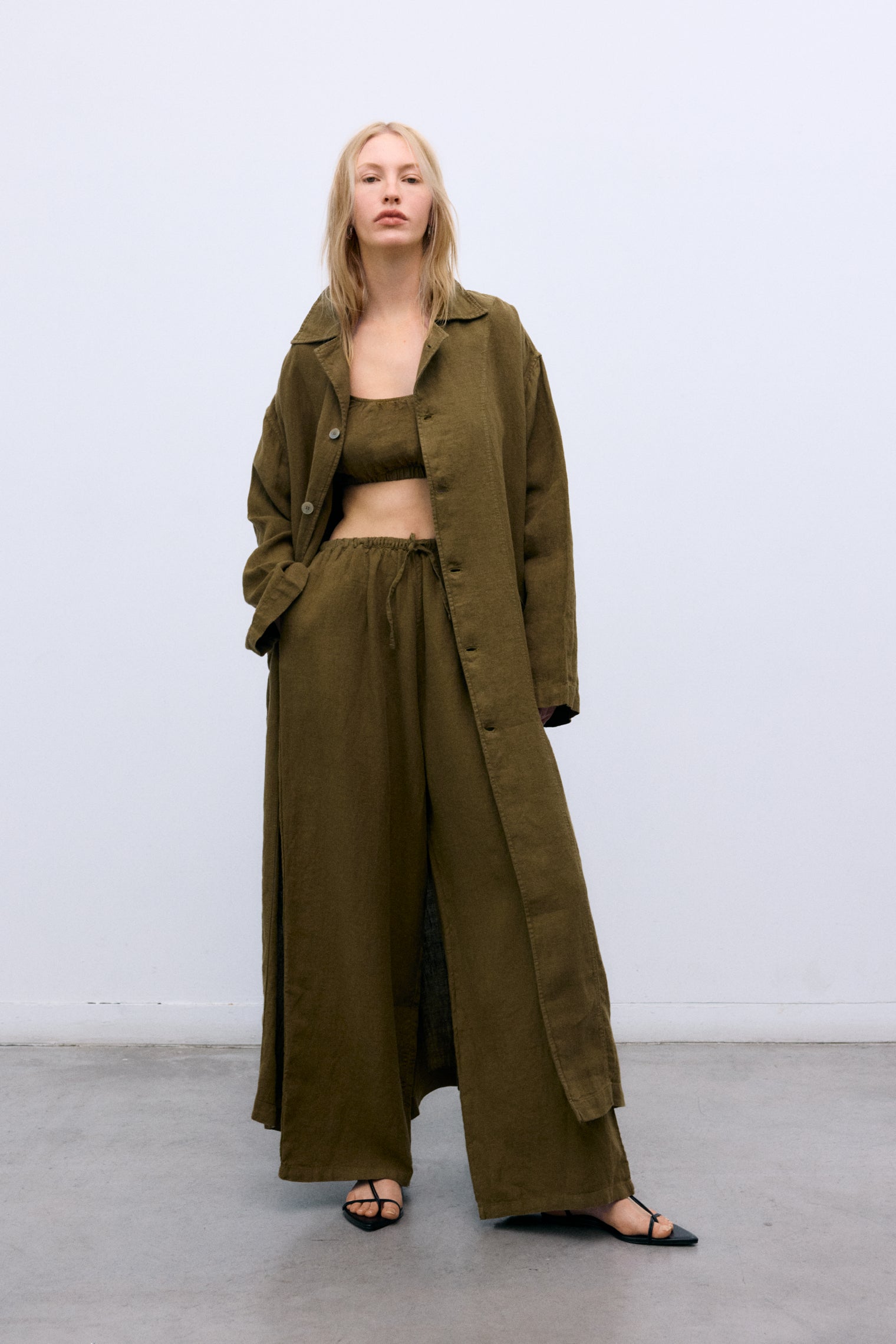 Melissa Woman Trench Earthy Olive Women's Tops Outerwear The New Society