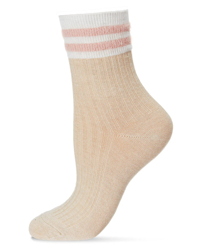 Luxe Stripe Crew Sand Gifts + Accessories Socks Me Moí