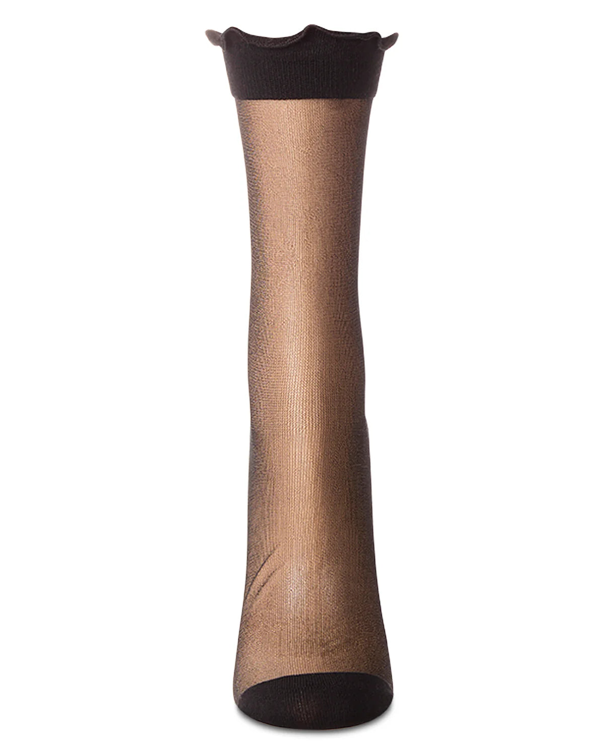 Lettuce Edge Sheer Crew Black Gifts + Accessories Socks Me Moí