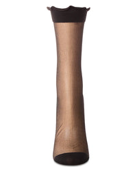 Lettuce Edge Sheer Crew Black Gifts + Accessories Socks Me Moí