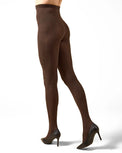 Textured Cable Sweater Tights Brown Heather Gifts + Accessories Socks Me Moí