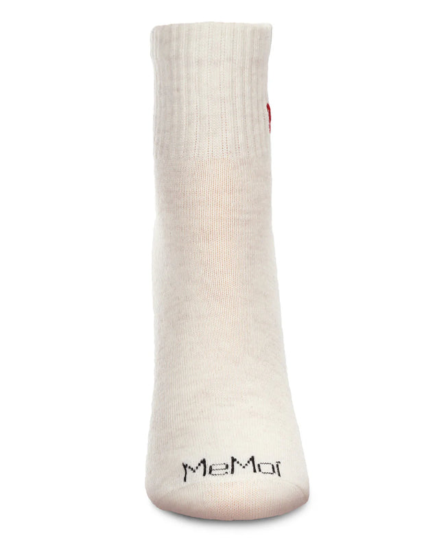 Cherry Quarter Sock Oatmeal Heather Gifts + Accessories Socks Me Moí