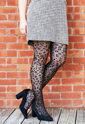 Leopard Sheer Tights Black Gifts + Accessories Socks Me Moí