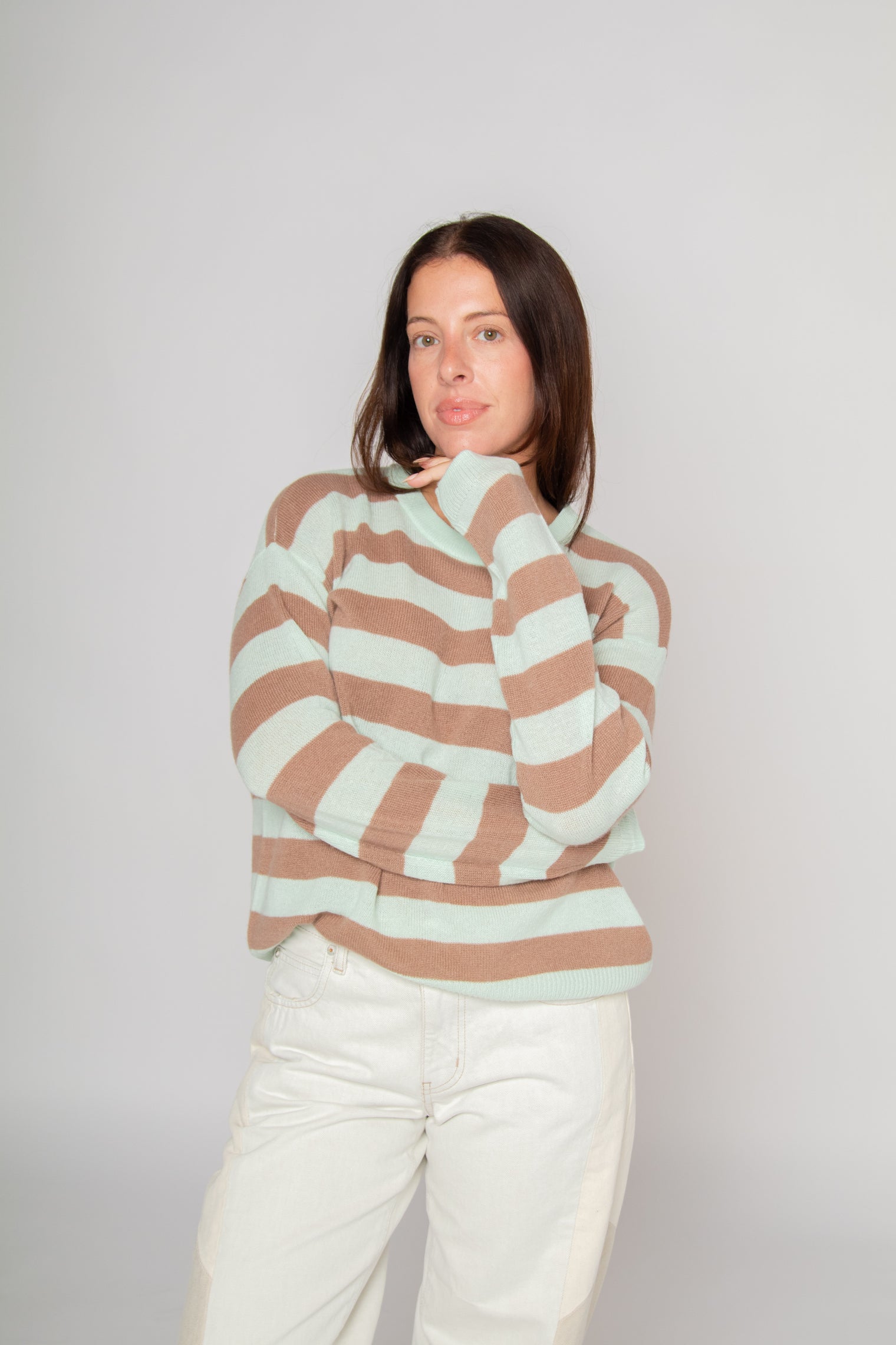 Sloane Cashmere Bermuda Stripe