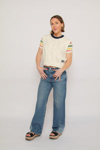 Holyoke Panel Wide Blue Women's Bottoms Moussy Denim