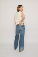 Holyoke Panel Wide Blue Women's Bottoms Moussy Denim