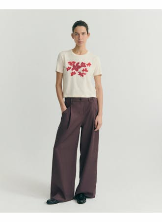 Red Garden Pannacota Zowie Tee Ecru Women's Tops Thinking Mu