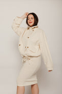 Pannacota Norma Jacket Ecru Women's Tops Outerwear Thinking Mu