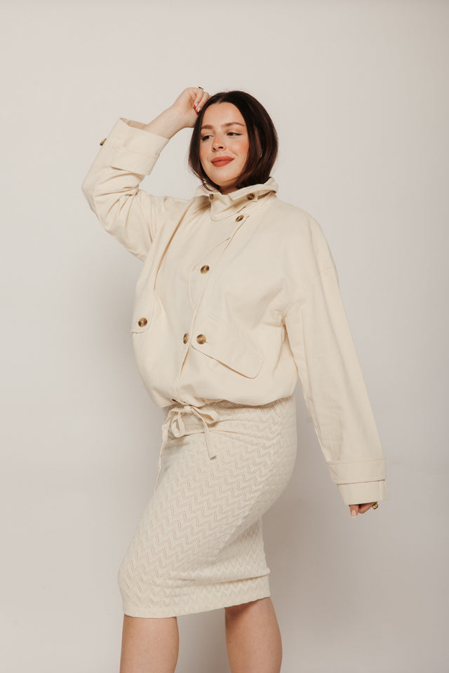 Pannacota Norma Jacket Ecru Women's Tops Outerwear Thinking Mu
