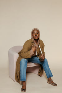 Melissa Woman Trench Earthy Olive Women's Tops Outerwear The New Society