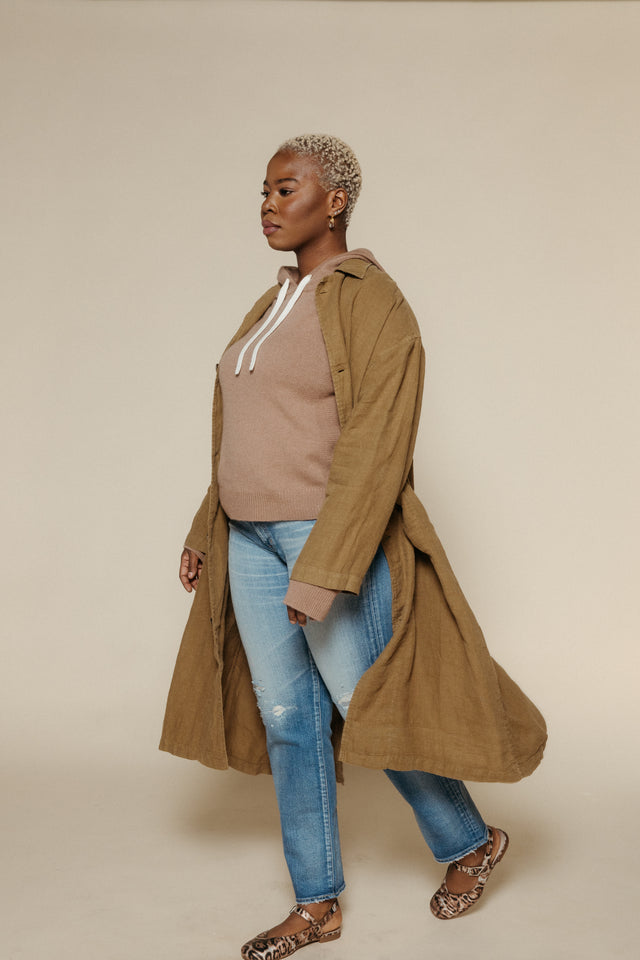 Melissa Woman Trench Earthy Olive Women's Tops Outerwear The New Society